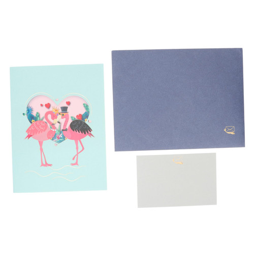 GRIRIW 1set Wedding Anniversary Greeting Card Flamingo Anniversary Cards for Wife Happy Birthday Card Happy Anniversary Cards Wedding Greeting Cards 3d Couple Card Delicate Paper GRIRIW 1set Wedding Anniversary Greeting Card Flamingo Anniversary Cards for Wife Happy Birthday Card Happy Anniversary Cards Wedding Greeting Cards 3d Couple Card Delicate Paper