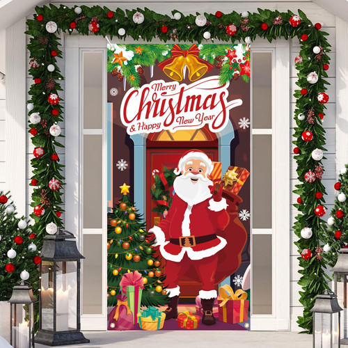 Christmas Door Cover - Christmas Door Decorations - Christmas Santa Claus Door Cover Xmas Door Hanging Banner - Christmas Santa Background Banner Merry Christmas Door Banner Christmas Door Cover - Christmas Door Decorations - Christmas Santa Claus Door Cover Xmas Door Hanging Banner - Christmas Santa Background Banner Merry Christmas Door Banner