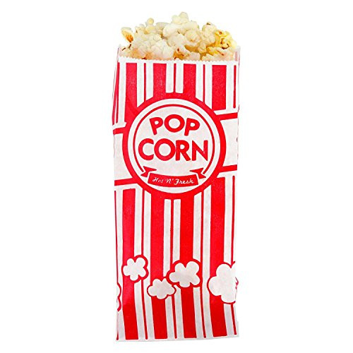 Popcorn Bags - 1oz Classic Red & White Stripes (1000) Popcorn Bags - 1oz Classic Red & White Stripes (1000)