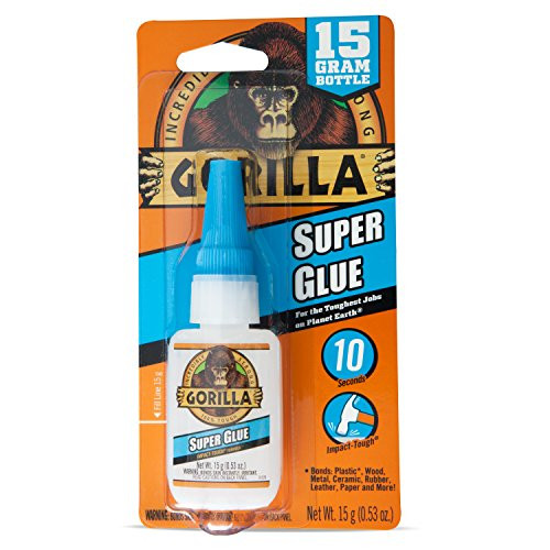 Gorilla Super Glue 15 Gram, Clear, (4 Pack)