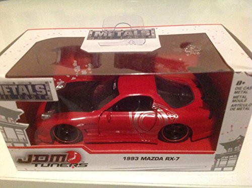 Jada 1:32 JDM Tuners 1993 Mazda RX-7 Red/Black Hood