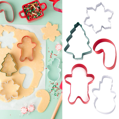 Cookie Cutter Kingdom, Christmas Cookie Cutters, Cookie Cutters Shape, Mold for Cakes Biscuits and Sandwiches (Christmas 5 Pack)
