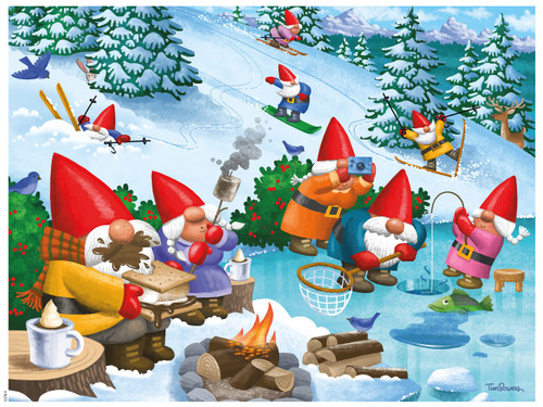 Ceaco - Gnome Sweet Gnome - Winter Fun - Oversized 300 Piece Jigsaw Puzzle