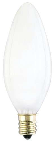Westinghouse 4024 40-Watt B 9-1/2 Decorative Ceiling Fan Bulb, Candelabra Base, Frosted, 2-Pack