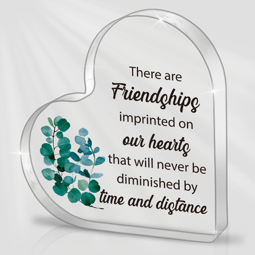 Friendship Gifts for Women Friends, Long Distance Gift for Best Friends, Bestie BFF Sister Birthday Gift, Friend Office Desk Decor Heart Acrylic Ornament Friendship Gifts for Women Friends, Long Distance Gift for Best Friends, Bestie BFF Sister Birthday Gift, Friend Office Desk Decor Heart Acrylic Ornament
