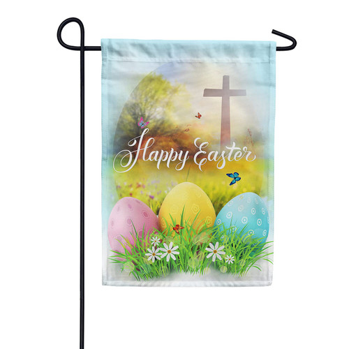 America Forever Happy Easter Garden Flag 12.5 x 18 Inch Religious Cross Holiday Spring Seasonal Yard Outdoor Decorative Double Sided Easter Eggs Garden Flag America Forever Happy Easter Garden Flag 12.5 x 18 Inch Religious Cross Holiday Spring Seasonal Yard Outdoor Decorative Double Sided Easter Eggs Garden Flag