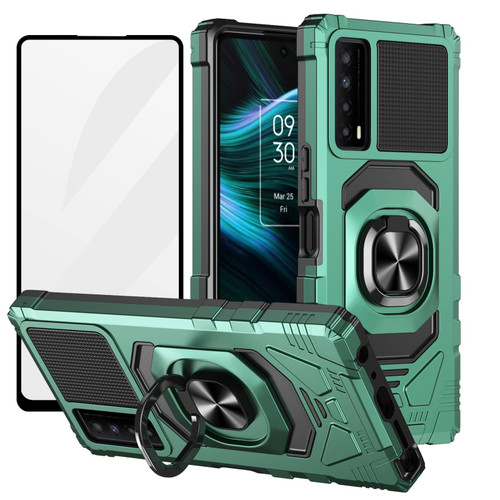 Ailiber for TCL Stylus 5G Phone Case, TCL Stylus 5G Case with Screen Protector, Ring Kickstand for Magnetic Car Mount Military Grade, Heavy Duty Shockproof Protective Cover for TCL Stylus 5G-Green
