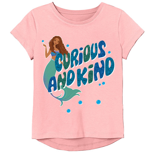 Disney Big Little Mermaid Movie (Live Action) Girls Hi-Lo Shirttail Tee-Ariel, Light Pink, 14-16 Disney Big Little Mermaid Movie (Live Action) Girls Hi-Lo Shirttail Tee-Ariel, Light Pink, 14-16