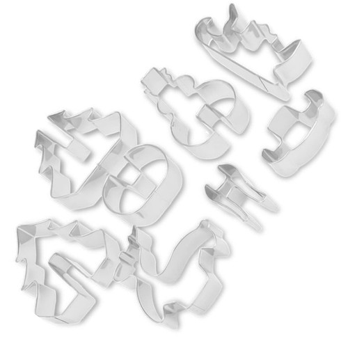 BESTOYARD 8pcs Cookie Cutters Reusable Biscuit Cutter Mini Muffins Mould Christmas Biscuit Cutter Christmas Bakery Supplies Christmas Cookie Moon Fruit 8 Piece Set Food Grade Stainless Steel