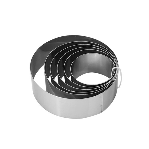 TIDTALEO 6 Pcs 410 pancake molds Cake Mousse Round Cake Rings Food Rings cake cutter Chocolate Collar Pastry Baking Ring fondant cutters Cake Mould Mousse Rings Stainless steel dessert