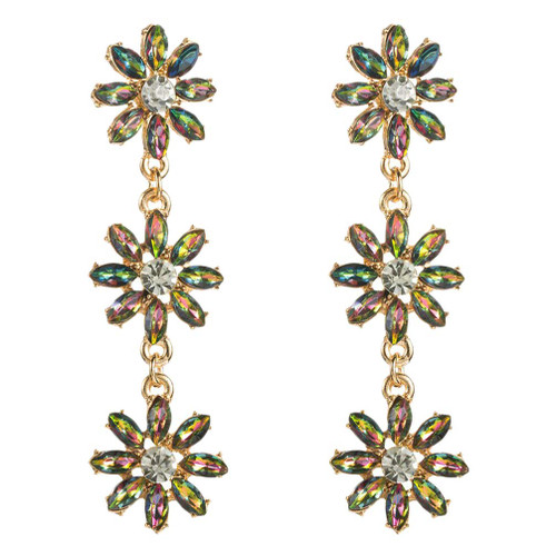 Holibanna 1 Pair flower eardrop dangle earrings flower tassel earrings women earrings crystal inlay earrings Crystal Drop Earrings Diamond Flower Earrings decorate bohemian Miss Holibanna 1 Pair flower eardrop dangle earrings flower tassel earrings women earrings crystal inlay earrings Crystal Drop Earrings Diamond Flower Earrings decorate bohemian Miss