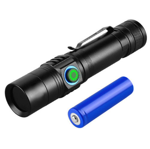 anso USB Rechargeable 365NM LED UV Flashlight Torch Light Ultra Violet Lamp Blacklight