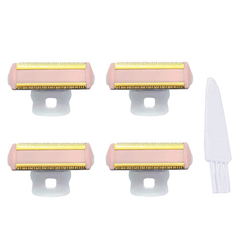 Ladies Shaver Replacement Head for Finishing Touch Flawless Body Rechargeable Women Hair Removal Shaver Bikini Trimmer Shaver Head with a Cleaning Brush (Shaver Heads 4PCS + Brush) Ladies Shaver Replacement Head for Finishing Touch Flawless Body Rechargeable Women Hair Removal Shaver Bikini Trimmer Shaver Head with a Cleaning Brush (Shaver Heads 4PCS + Brush)