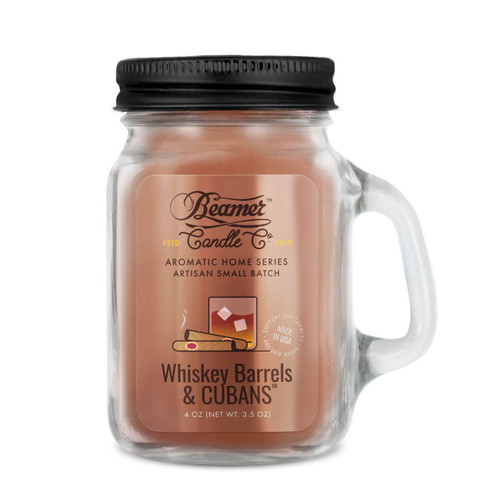 Beamer Candle Co. Aromatic Collection - Whiskey Barrels & Cubans 4oz Candle