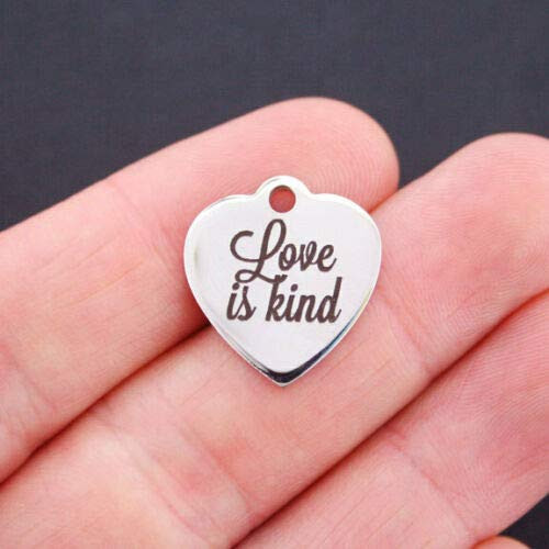 2 Charms Love Stainless Steel Charm - Love is Kind
