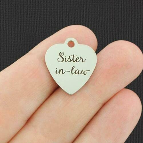 2 Charms Family Stainless Steel Charm - Sister in-Law