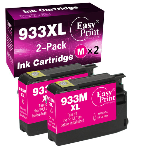 EASYPRINT Compatible (2x Magenta, 2-Pack) 932XL 933XL Ink Cartridges 932, 933 Work with HP Officejet 6100, Officejet 6600, Officejet 6700, Officejet 7110, Officejet 7612, Officejet 7610 Officejet 7512