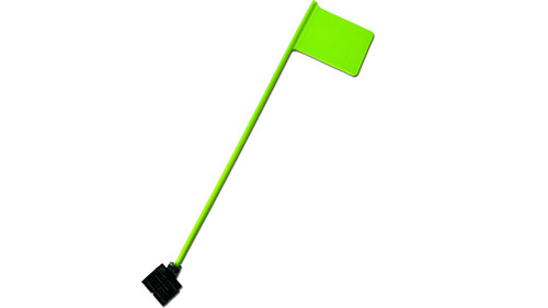 Bright Lime Green Tall Plastic 11in. Alert Office Desk Flag Up Down Function Go Ready Available Open Status Signal Indoor Sign Cubicle Computer (1 Pack)