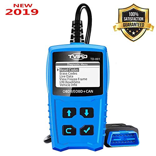 Tvird OBD2 Scanner Universal Car Engine Fault Code Reader Classic Enhanced Diagnostic Scan Tool - Black and Blue