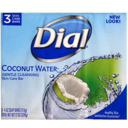 Dial Glycerin Soap Bars Coconut Water & Bamboo Leaf Extract, 4 oz bars, 3 ea (Pack of 2)