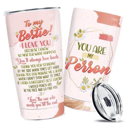wowcugi Best Friend Tumbler Bestie Gifts For Women Girls Bestfriend Stainless Steel Insulated Tumblers 20oz Coffee Cup with Lid Birthday Christmas Friendship Presents For BFF Soul Sister