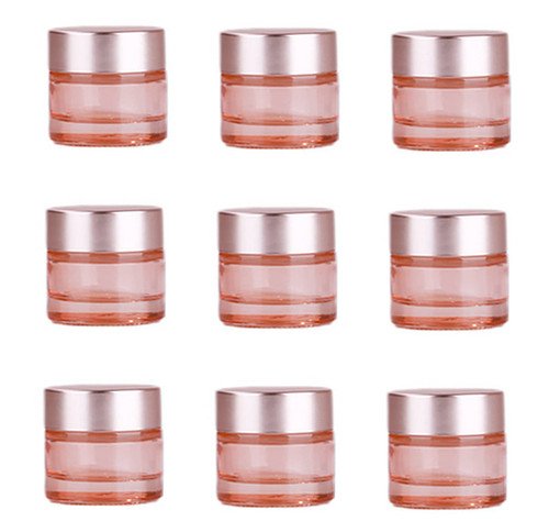 Healthcom 10 Packs 15g/15ml Empty Jars Pink Glass Cosmetic Jar Pot Bottles with Rose Gold Lids Cosmetic Container Refillable Eye Cream Jar Pot Vials for Makeup Lotion Face Eyeshadow Lip Balms Healthcom 10 Packs 15g/15ml Empty Jars Pink Glass Cosmetic Jar Pot Bottles with Rose Gold Lids Cosmetic Container Refillable Eye Cream Jar Pot Vials for Makeup Lotion Face Eyeshadow Lip Balms