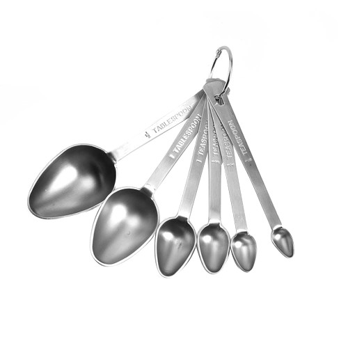 Measuring Spoons Set, 6Pcs Stainless Steel Measuring Spoons, Tablespoon Teaspoon for Measure Liquid and Dry Ingredients