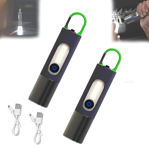 SAINGACE Led Rechargeable Tactical Laser Flashlight 80000 High Lumens, Led Rechargeable Flashlight, New Zoomable Led Flashlight, Portable Flashlight Rechargeable, Pocket Flashlight for Outdoor (2pc)