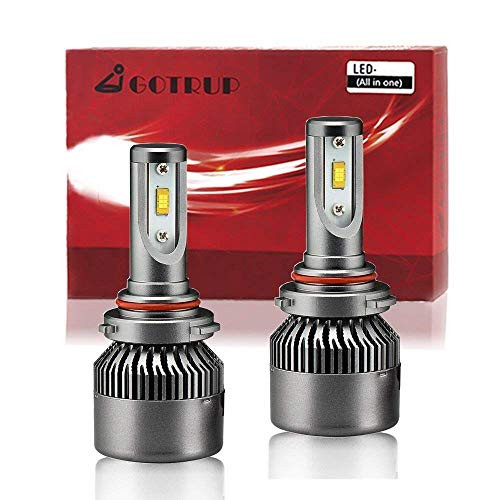 GOTRUP HB4(9006) LED Headlight Bulbs 80W 9000LM 6000K Super Bright Headlamps Conversion Kits All-in-one Design 2 Pcs of HB4 (Cool White)
