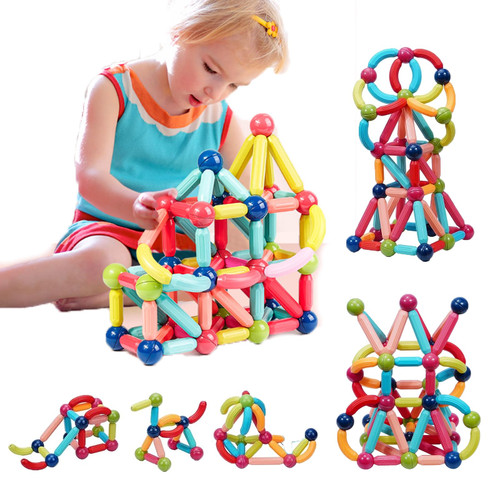 Winbar Magnetic Building Sticks Blocks Toys, 3D Magnet Building Puzzle Toys Gift for Kids, Montessori Toys, Preschool STEM Educational Sensory Magnet Toys for Toddlers, 42 Pieces Winbar Magnetic Building Sticks Blocks Toys, 3D Magnet Building Puzzle Toys Gift for Kids, Montessori Toys, Preschool STEM Educational Sensory Magnet Toys for Toddlers, 42 Pieces