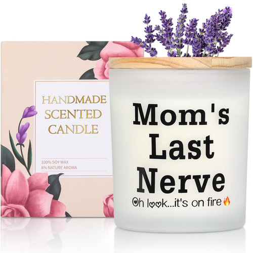 Gifts for Mom from Daughter and Son, Lavender Scented Candle, Birthday Gifts for Mom, Funny Mothers Day Candles, Scented Candle - 9 OZ Gifts for Mom from Daughter and Son, Lavender Scented Candle, Birthday Gifts for Mom, Funny Mothers Day Candles, Scented Candle - 9 OZ