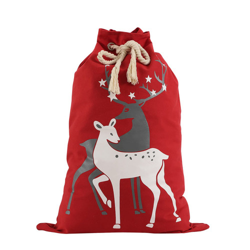 THOVSMOON Christmas Bag Santa Sack with Drawstring Reindeer Red Delivery Design Gift Bag Xmas Presents Large Size 19.5"x27.5"?Red Reindeer? THOVSMOON Christmas Bag Santa Sack with Drawstring Reindeer Red Delivery Design Gift Bag Xmas Presents Large Size 19.5"x27.5"?Red Reindeer?