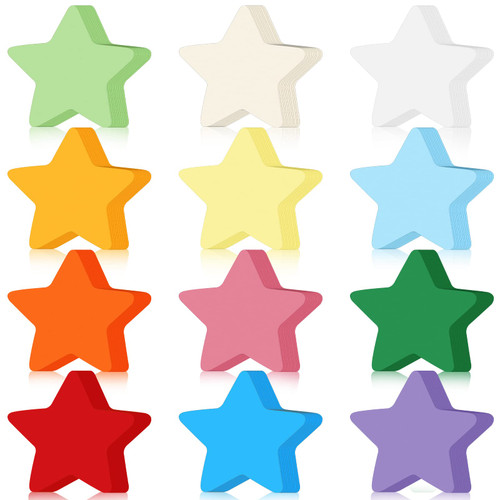 Kisston 360 Pcs Star Cutouts Paper 3.9 Inch Star Assorted Color Star Cut Outs Star Shaped Die Cuts Paper for DIY Kids Craft Projects 4th of July Back to School Classroom Bulletin Board Decor