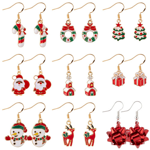 Kiniza 9 Pairs Christmas Earrings for Women Girls Christmas Drop Dangle Earrings Christmas Tree Earrings Holiday Earrings Hook Earrings Party Jewelry Gifts Kiniza 9 Pairs Christmas Earrings for Women Girls Christmas Drop Dangle Earrings Christmas Tree Earrings Holiday Earrings Hook Earrings Party Jewelry Gifts
