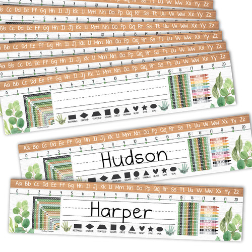 25 Farmhouse Teacher Name Plate For Desk Classroom - Name Tags Classroom Kindergarten, Student Name Plates, Number Lines For Students Desk, Name Plate For Desk Kids Name Plates