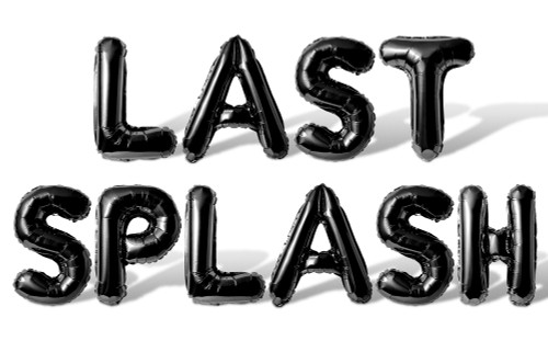 Letter Balloons - LAST SPLASH 16" Inch Alphabet Letters Foil Mylar Balloon Bachelorette or Bachelor Party Banner (Black)