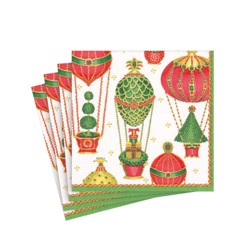 Christmas in the Air Paper Cocktail Napkins - 40 Per Box