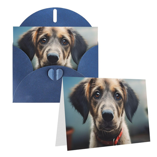 RLDOBOFE Birthday Cards With Envelopes Dog Wedding Cards Sympathy Cards Thinking Of You Cards Note Thank You Cards Blank Inside All Occasions Greeting Cards