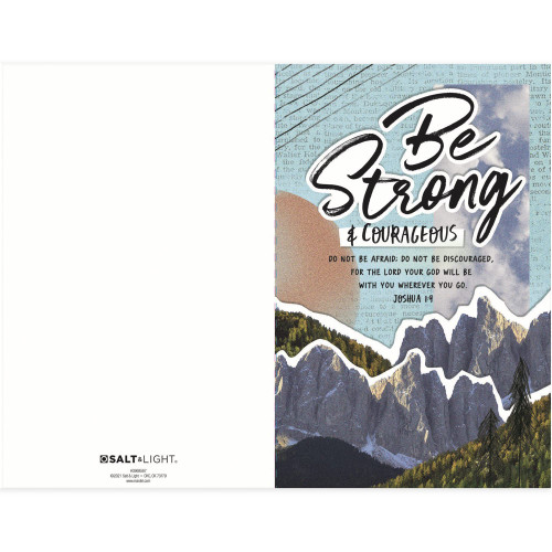 Salt & Light, Joshua 1:9 Strong & Courageous Church Bulletins, 8 1/2 x 11 inches Flat, 100 Count