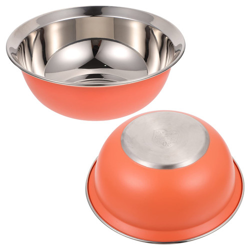 TIDTALEO 1Pc colored basin metal snack bowl japanese cream mixing bowl big steel metal noodle bowl metal mixing bowl large steel bowl spicy noodles beat eggs salad 304 stainless steel