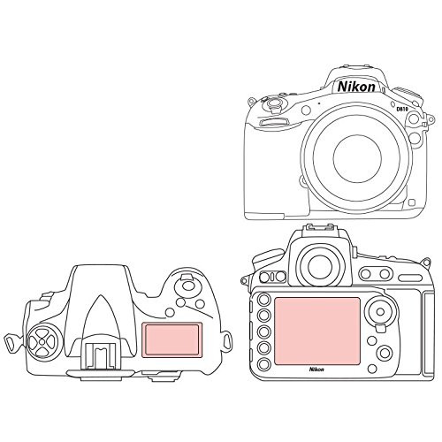 Martin Fields Overlay Plus Screen Protector with Advanced Glass Hard Coating for Nikon D810 - Includes Top LCD Protector