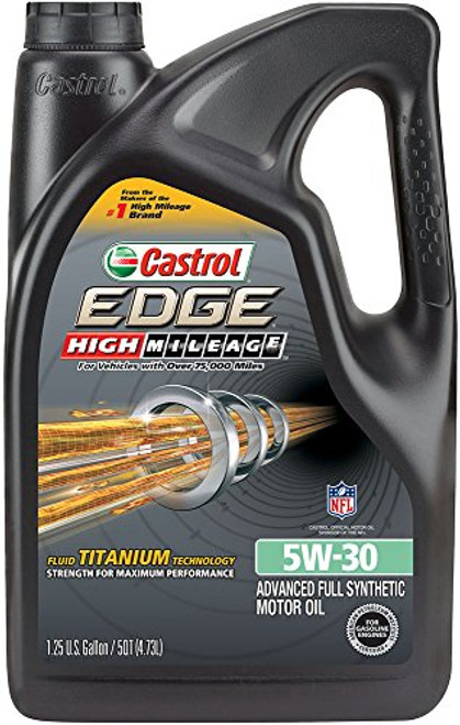 Castrol 03128C EDGE High Mileage 5W-30 Advanced Full Synthetic Motor Oil, 5 quart Castrol 03128C EDGE High Mileage 5W-30 Advanced Full Synthetic Motor Oil, 5 quart