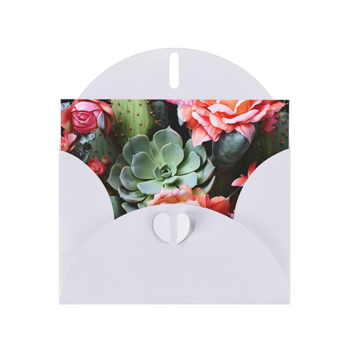 VducK Birthday Cards Roses Flowers and Cactus Printed Blank Cards Greeting Card With Envelopes Funny Thank You Card For All Occasions Wedding