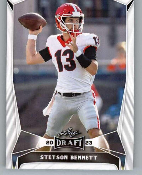 2023 Leaf Draft #29 Stetson Bennett Georgia Bulldogs RC Rookie Football Trading Card