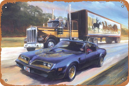 Smokey and the Bandit Funny Movie Poster Retro Tin Sign Vintage Look Metal Sign for Bar Office Home Wall Decor Gift 12 X 8 inch Smokey and the Bandit Funny Movie Poster Retro Tin Sign Vintage Look Metal Sign for Bar Office Home Wall Decor Gift 12 X 8 inch