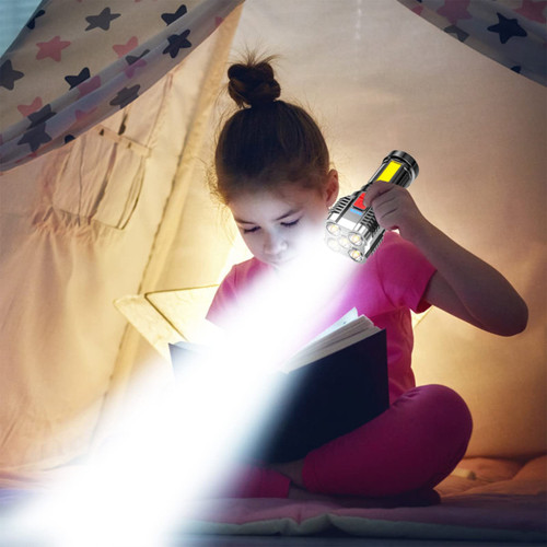 Qaailabf Led Flashlight Flashlight Led Rechargeable Flashlights Flashlights for Home Super Bright, 5 LED Lights IPX4 ?????????? Super Bright Rechargeable Camping Flashlight Table