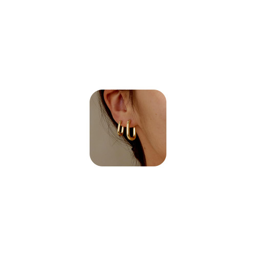 2 Pairs Gold Hoop Earrings, Risamil Lightweight Hollow Open Gold Hoops Earrings for Women, Small Hoop Earrings Hypoallergenic 14K Gold Plated Earrings Fashion Gold Jewelry for Women Girls