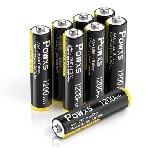 POWXS AAA Lithium Batteries, 8 Pack 1.5V Lithium Iron 1200mAh High-Power Triple AAA Batteries?Non-Rechargeable?