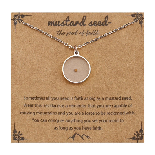 Mustard Seed Necklace Christian Gifts for Women, Stainless Steel Faith Mustard Seed Necklace Inspirational Christian Religious Jewelry Gifts for Women Teen Girls (0-Mustard Seed Necklace-Round-Silver) Mustard Seed Necklace Christian Gifts for Women, Stainless Steel Faith Mustard Seed Necklace Inspirational Christian Religious Jewelry Gifts for Women Teen Girls (0-Mustard Seed Necklace-Round-Silver)
