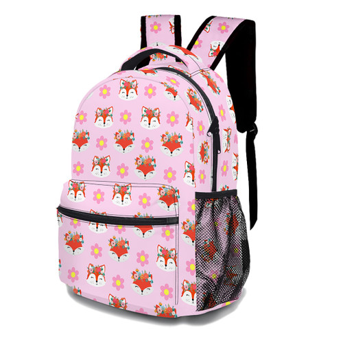 DTCCET Cute Fox Backpack, Lightweight Fox Daypack 3D Printed Laptop Bag with Multiple Pockets, Stylish Shoulders Backpack(Fox)